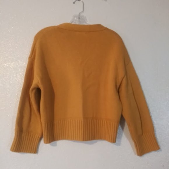 Prima women's size M yellow chunky button up sweater - Picture 4 of 14